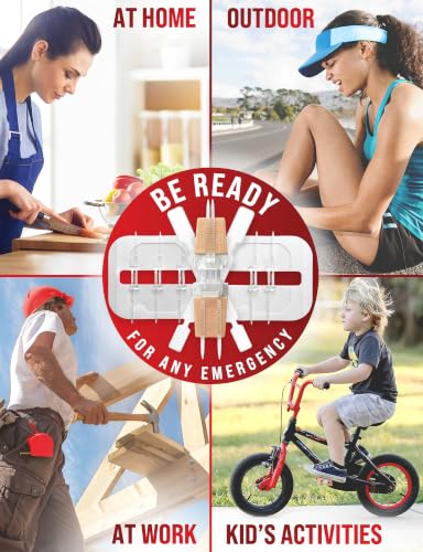 Emergency Wound Closure Strips - 11pk - 2 Types Easy to Use Butterfly Bandages - Stitchless & Painless Laceration Closure Kit - Image 9