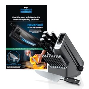 Ninja® NeverDull™ 17-Pc Knife Block Set, Built-in Sharpener, Black, K32017