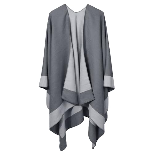 Qlauca Womens Pashmina Shawls and Wraps Winter Warm Oversized Blanket Scarf | Open Front Poncho,Jacquard Big Long Scarf Cape ,Casual Shawl for Fall