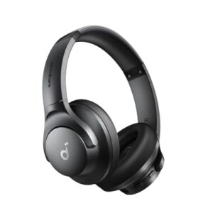 soundcore by Anker Q20i Hybrid Active Noise Cancelling Headphones, Black | Over-Ear, Bluetooth, 40H ANC Playtime, Hi-Res Audio, Big Bass, Transparency Mode, Customize via App, Travel, Home, Office