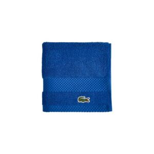 Lacoste Heritage 100% Supima Cotton Wash Cloth 13" x 13", Surf Blue | Highly Absorbent & Quick Drying, Premium Super Soft, Bathroom Essential, Gift for All Occasions, Machine Washable