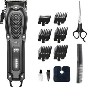 Haokry Hair Clippers for Men Barber Clippers for Hair Cutting&Grooming | Professional Cordless&Corded Rechargeable Beard Trimmer