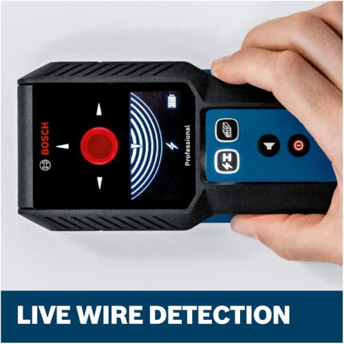 BOSCH GMS120-27 Professional Wall Scanner, Stud Finder, Live Wire Detector | Multi-function wall detector scanner with center indication, metal stud finder for electricians, plumbers & contractors - Image 8
