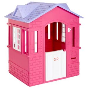 Little Tikes Cape Cottage Pretend Princess Playhousefor Kids, Indoor Outdoor, with Working Doors and Windows, for Toddlers Ages 2+ Years,Pink,Large