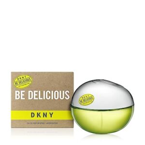 DKNY Be Delicious Eau de Parfum Perfume Spray For Women, 3.4 Fl. Oz. | Floral fruity scent with notes of apple, magnolia & sandalwood, offering long-lasting wear.