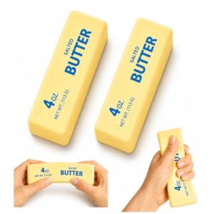 2 PCS Butter Squishy, Squishy Butter Toys, Stress Release for Adults.PU Materia Fidget Toy for Office or Party Favor