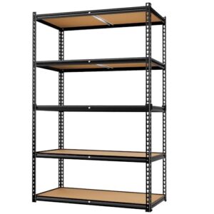 LEVELEVE 5-Tier Storage Shelving Unit, Metal, for Kitchen, Garage, Laundry Room, Adjustable, 35" L x 16" W x 72" H, Rectangular, 1 Pack