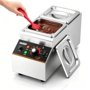 WantJoin Chocolate Tempering Melting Machine 2-Tank 1/6 Size 9 LBS Capacity