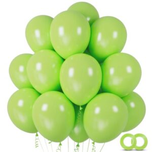100pcs Lime Green Balloons 12 inch | Thickened Helium Fruit Green Balloons, Safari Jungle Dinosaur Summer Weddings St. Patrick's Day Birthday Party Decorations