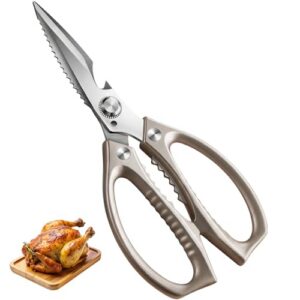 Kitchen Shears Heavy Duty, Meat Shears and Seafood Scissors Durable Stainless Steel Kitchen Scissors Multipurpose Cooking Shears Small