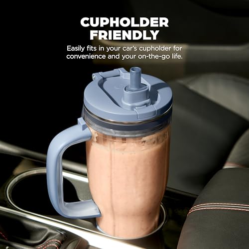 Ninja BlendBOSS Personal Blender, 26oz Tumbler, 1200PW, Pink, DB351PK1BRN | 1200-peak-watt BlendBOSS crushes ice to snow. 26-oz leakproof tumbler, chug spout & detachable straw. Dishwasher safe. - Image 10