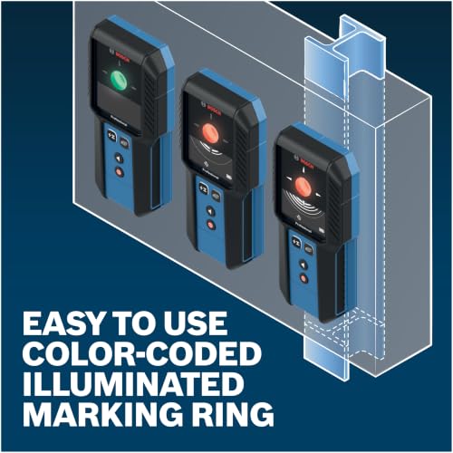 BOSCH GMS120-27 Professional Wall Scanner, Stud Finder, Live Wire Detector | Multi-function wall detector scanner with center indication, metal stud finder for electricians, plumbers & contractors - Image 4