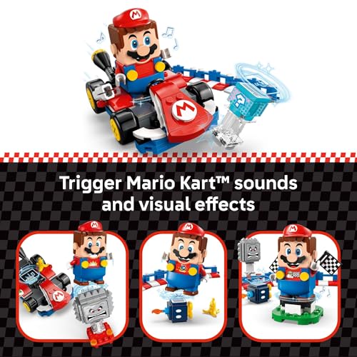 LEGO Super Mario: Mario Kart – Interactive Mario & Standard Kart Building Toy - Pretend Play Racing Playset for Boys & Girls, Ages 7+ - Kids Birthday Gift Idea - 72043 - Image 4
