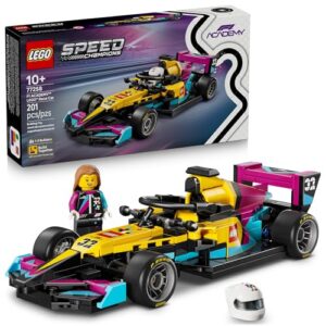 LEGO Speed Champions F1 ACADEMY Race Car 77258 | Building Toys for Boys & Girls, Ages 10+, Toy Race Car for Pretend Play & Display, Desk Decor, 201 Pieces, Gift for Birthdays