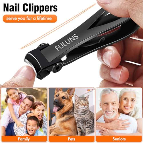 Nail Clippers for Men Thick Nails, Toenail Clippers for Thick Toenails with 16mm Wide Jaw Opening, 360 Degree Rotary Fingernail Clippers Nail Cutter Set for Seniors Long Handle Gifts for Men Women - Image 6