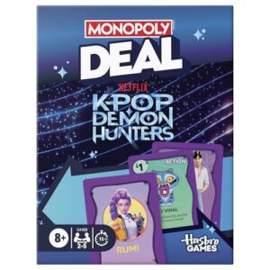 Monopoly Deal: Kpop Demon Hunters Card Game | Family Games for Kids, Tweens, Teens, and Adults | 2-5 Players | 15 mins. | Easter Gifts for Boys and Girls, Ages 8+